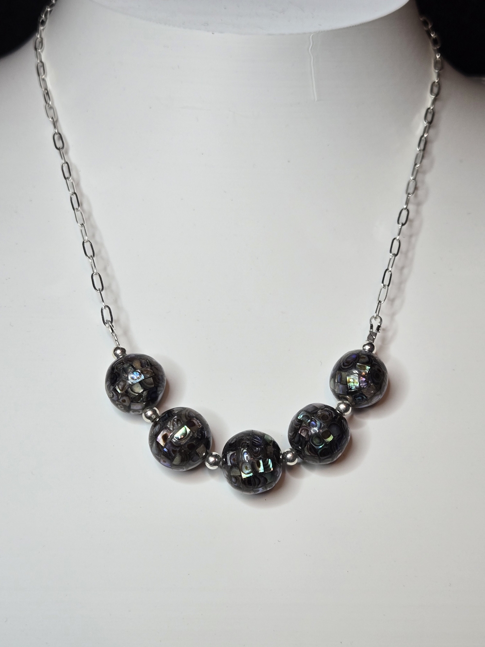 Mosaic Abalone Bead Necklace